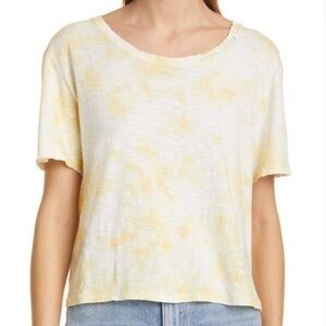 LoveShackFancy Calix Tie Dye Lemon Drop Tee Size L